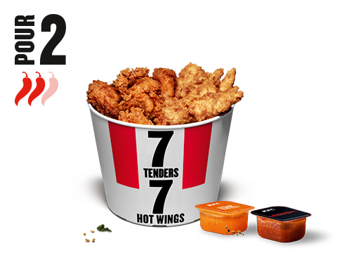 Bucket 7 Tenders® + 7 Hot Wings®